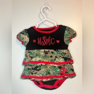 [2/$20] Baby Girl Woodland Camo Ruffle Onsie 0-3M